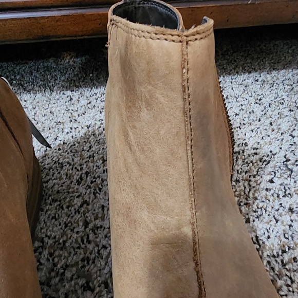Sorel Evie II Women's 11 Leather Waterproof Velvet Tan Zip Wedge Bootie - Picture 13 of 13